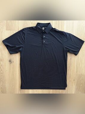 FootJoy Golf Dri Fit Striped Performace Polo Shirt Size XL